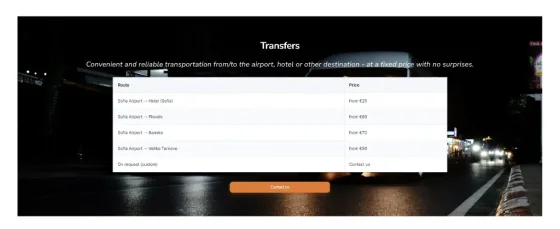 Nistravel transfers section added to website